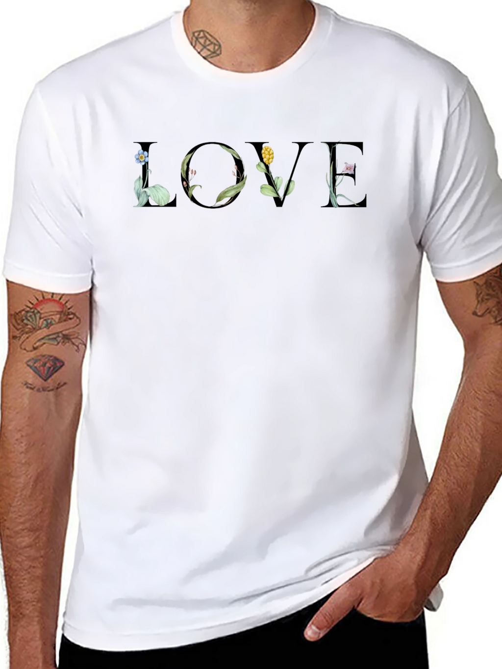 Floral LOVE Graphic T-Shirt - Stylish & Unique