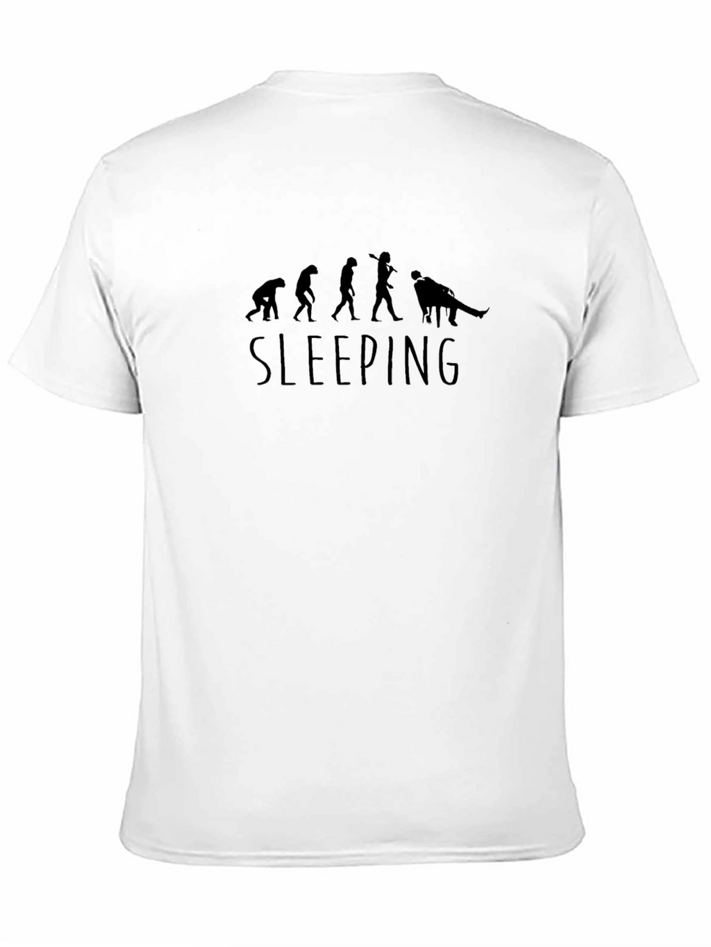 Evolution of Sleeping Black Graphic T-Shirt