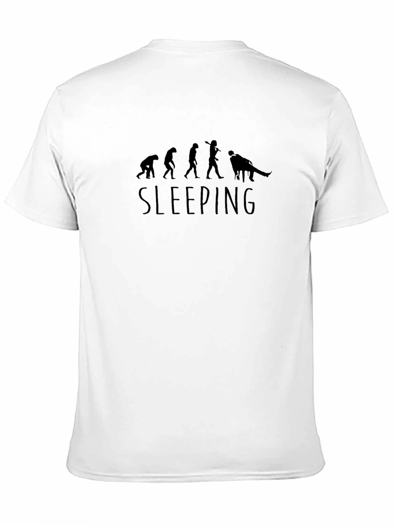 Evolution of Sleeping Black Graphic T-Shirt