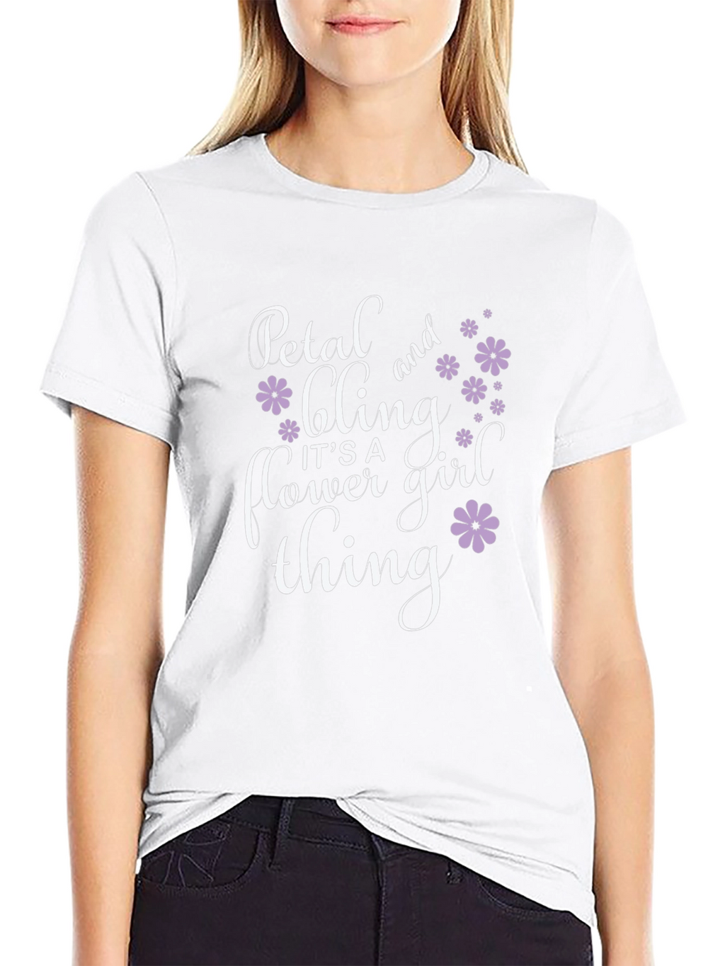 Petal & Bling Flower Girl Graphic Tee