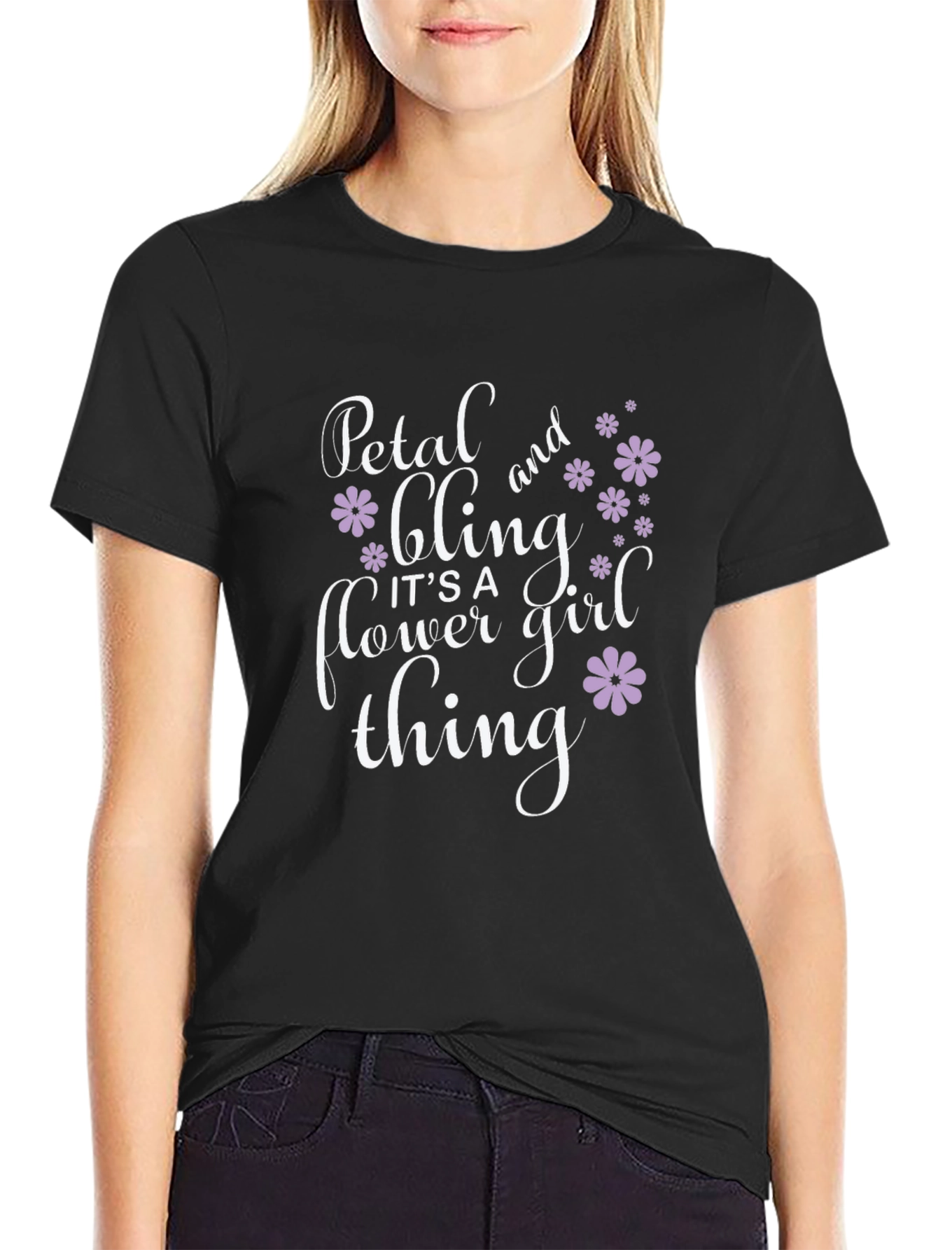 Petal & Bling Flower Girl Graphic Tee
