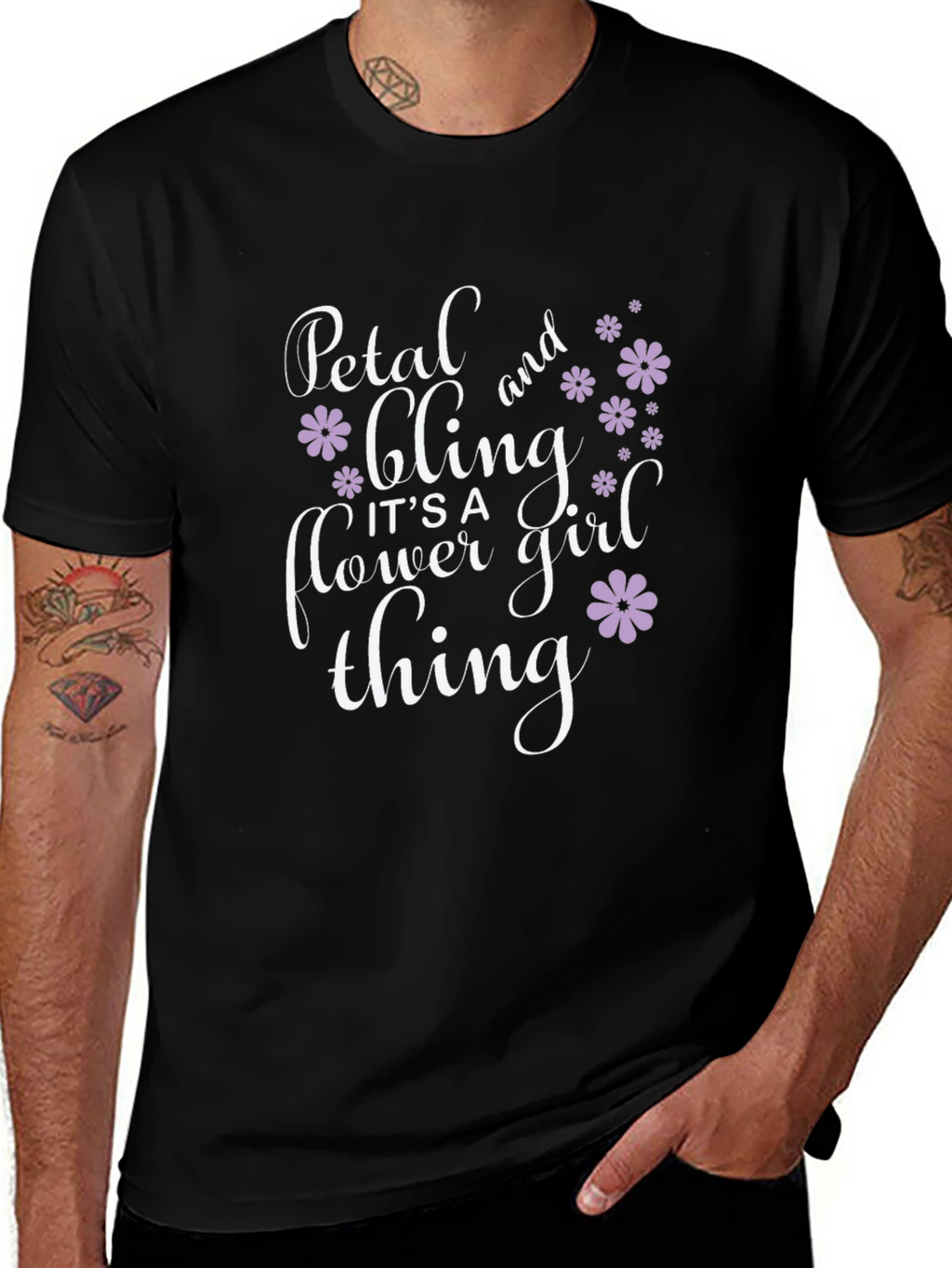 Petal & Bling Flower Girl Graphic Tee