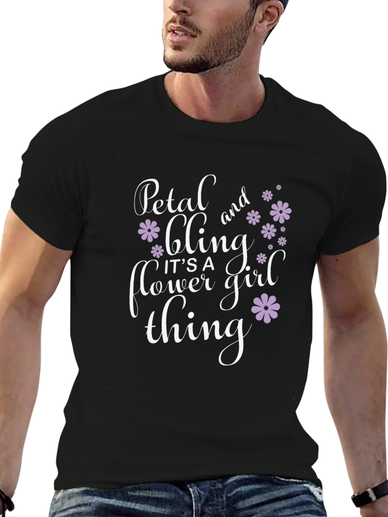 Petal & Bling Flower Girl Graphic Tee