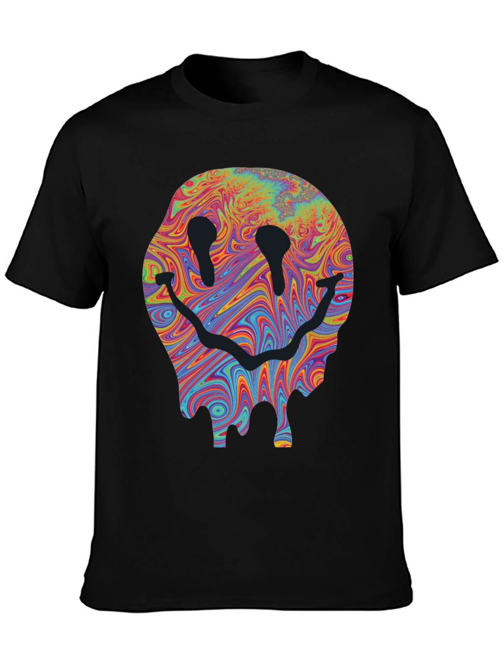 Melting Smiley Face Graphic T-Shirt