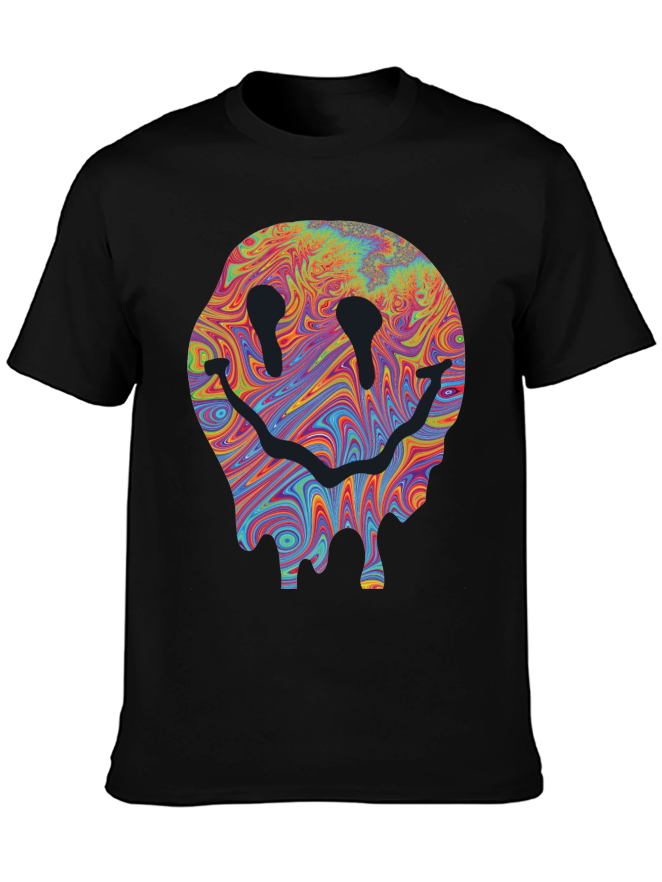 Melting Smiley Face Graphic T-Shirt