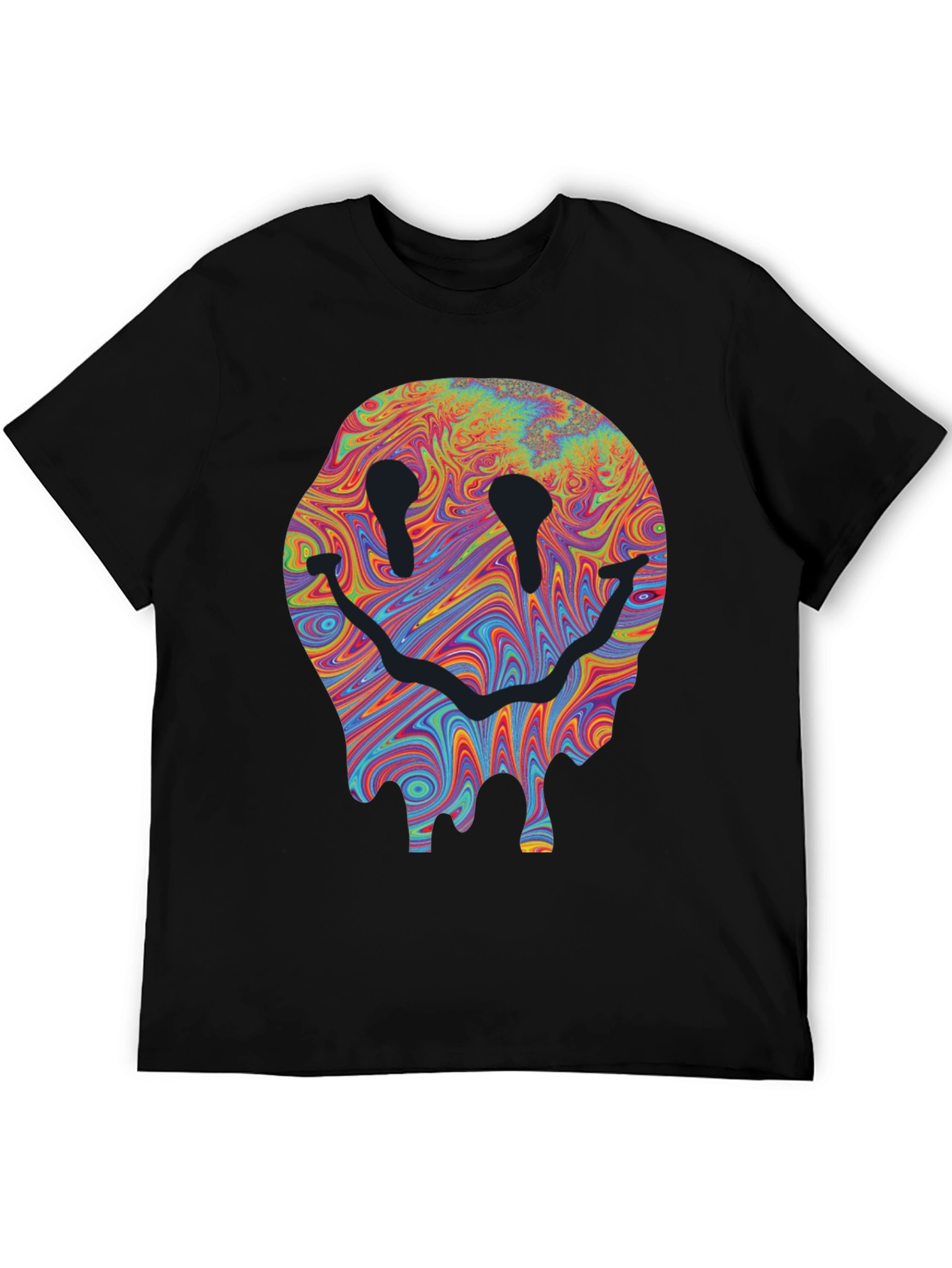 Melting Smiley Face Graphic T-Shirt