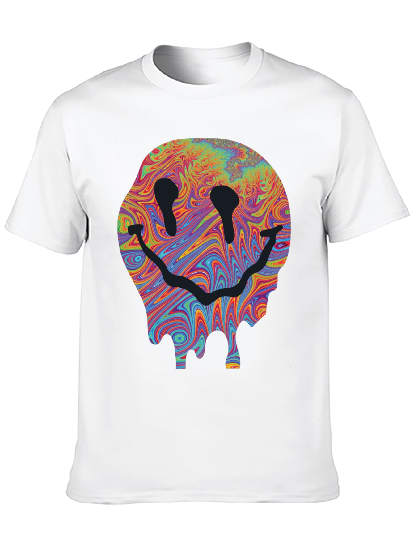 Melting Smiley Face Graphic T-Shirt