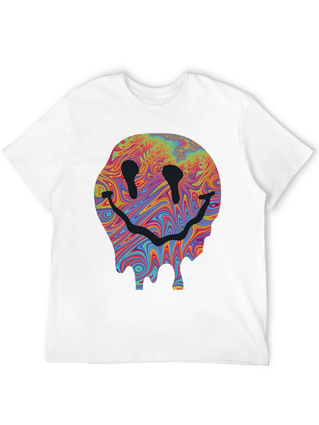 Melting Smiley Face Graphic T-Shirt