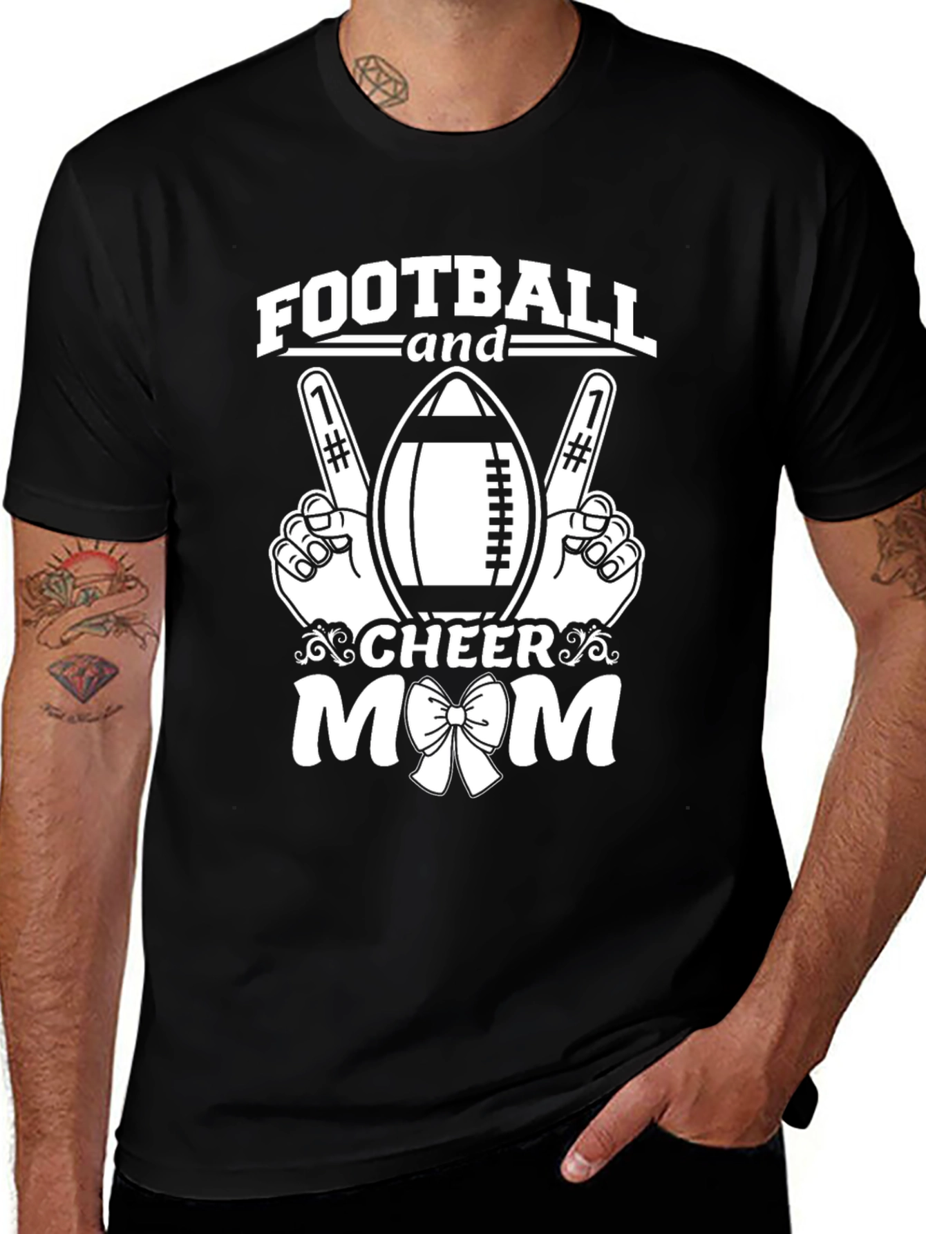 Football and Cheer Mom T-Shirt