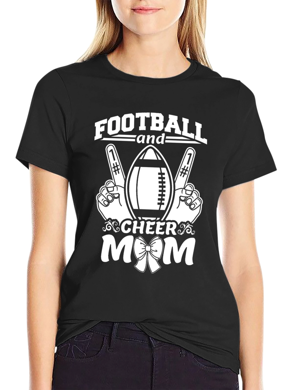 Football and Cheer Mom T-Shirt