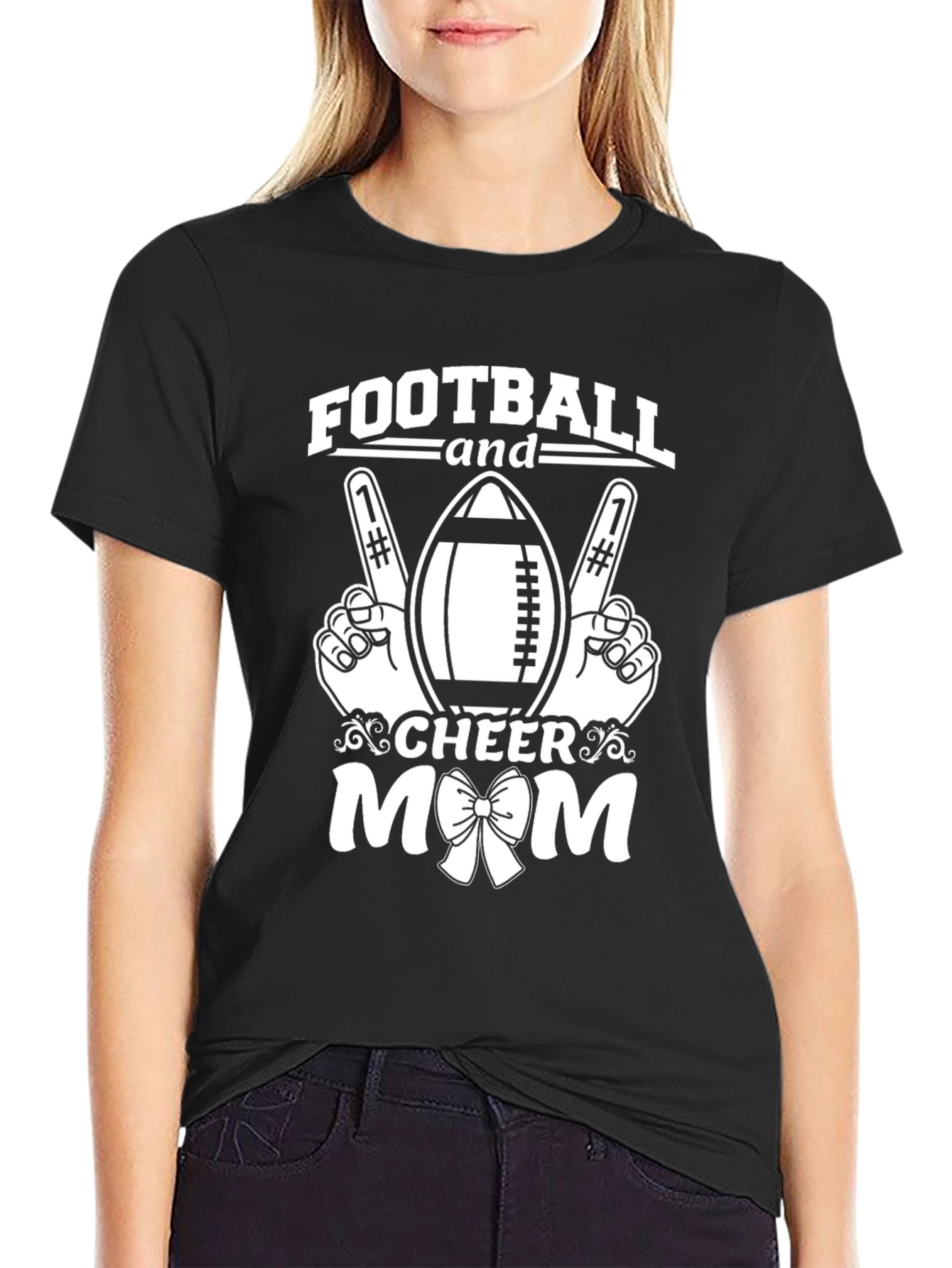 Football and Cheer Mom T-Shirt