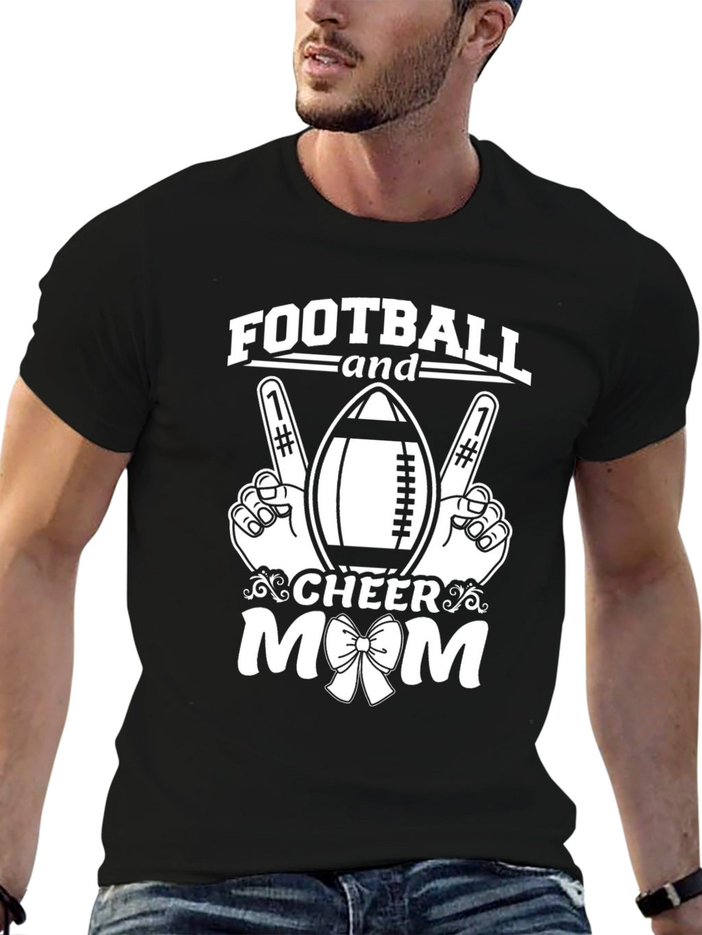 Football and Cheer Mom T-Shirt