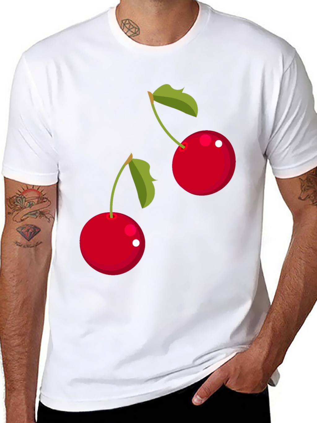 Cherry Graphic T-Shirt - Black
