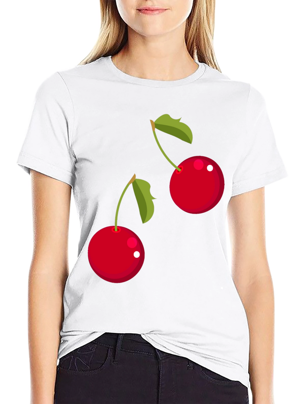Cherry Graphic T-Shirt - Black