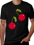 Cherry Graphic T-Shirt - Black