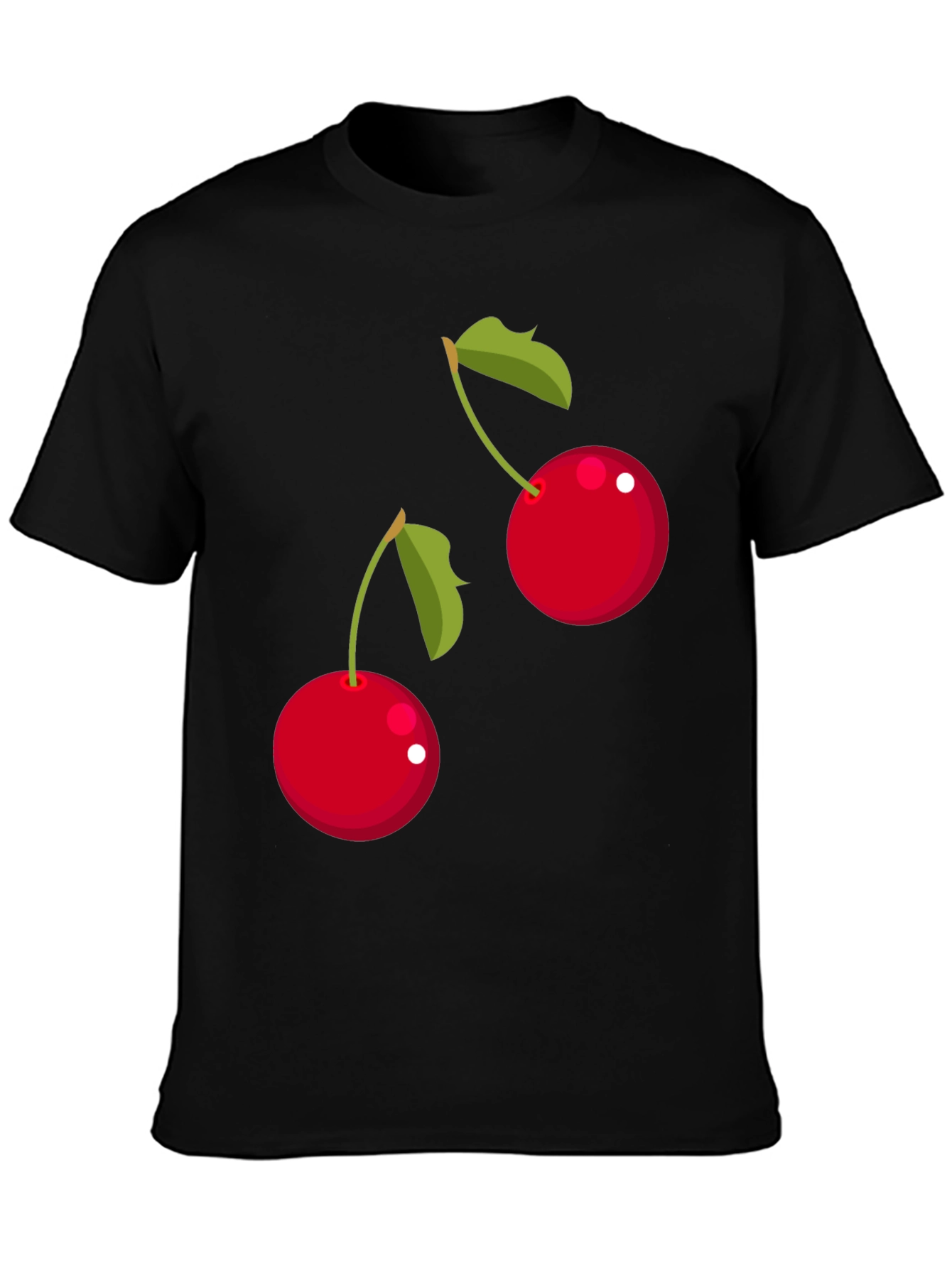 Cherry Graphic T-Shirt - Black