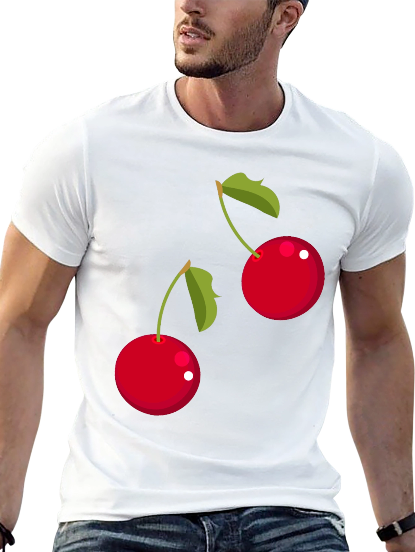 Cherry Graphic T-Shirt - Black