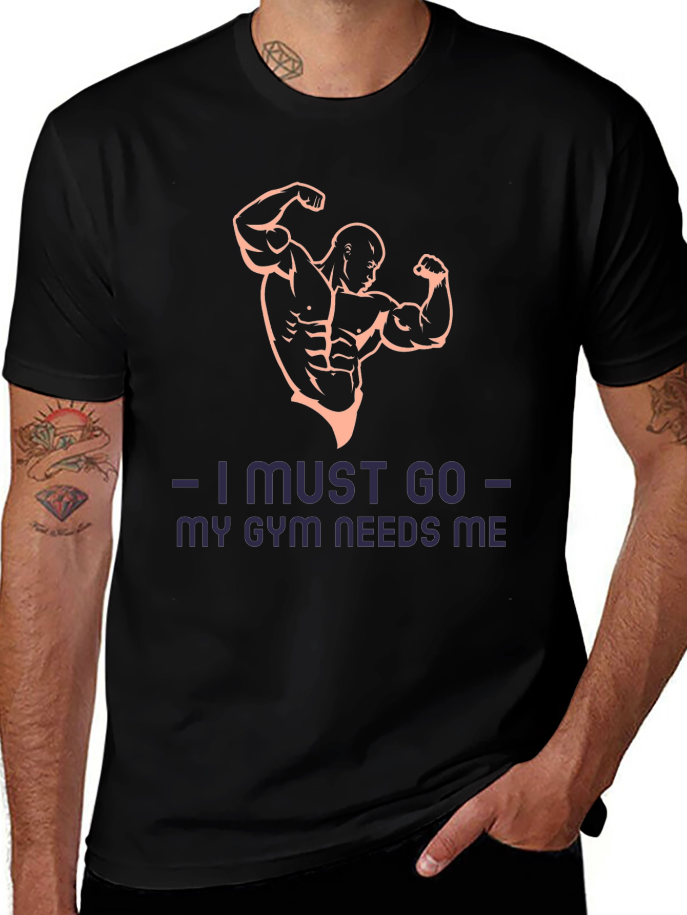 Gym Needs Me Black T-Shirt