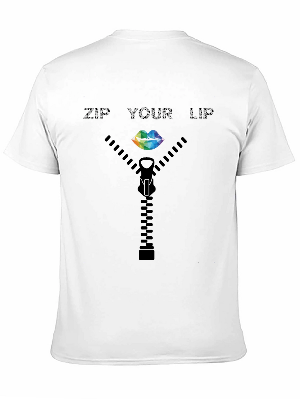 Zip Your Lip T-Shirt - Quirky Graphic Tee