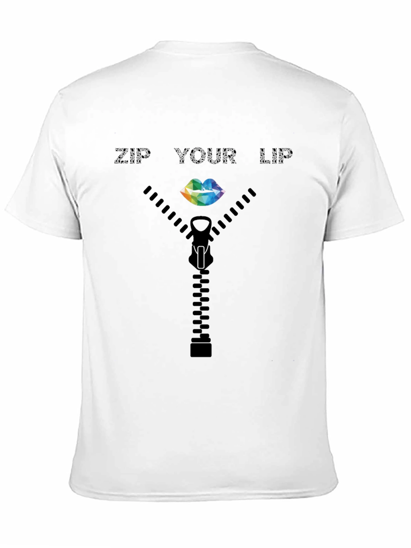 Zip Your Lip T-Shirt - Quirky Graphic Tee
