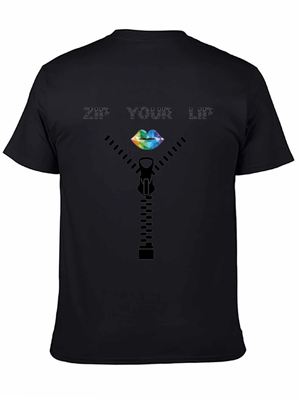 Zip Your Lip T-Shirt - Quirky Graphic Tee