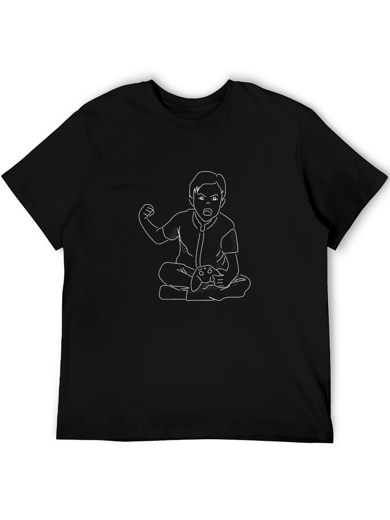 Gamer Kid Tee - Black Cotton Graphic T-Shirt