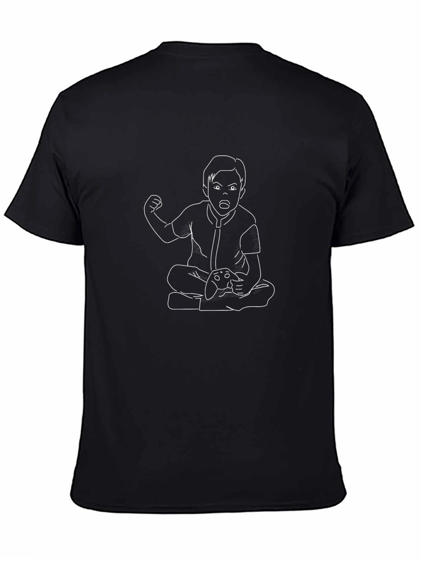 Gamer Kid Tee - Black Cotton Graphic T-Shirt