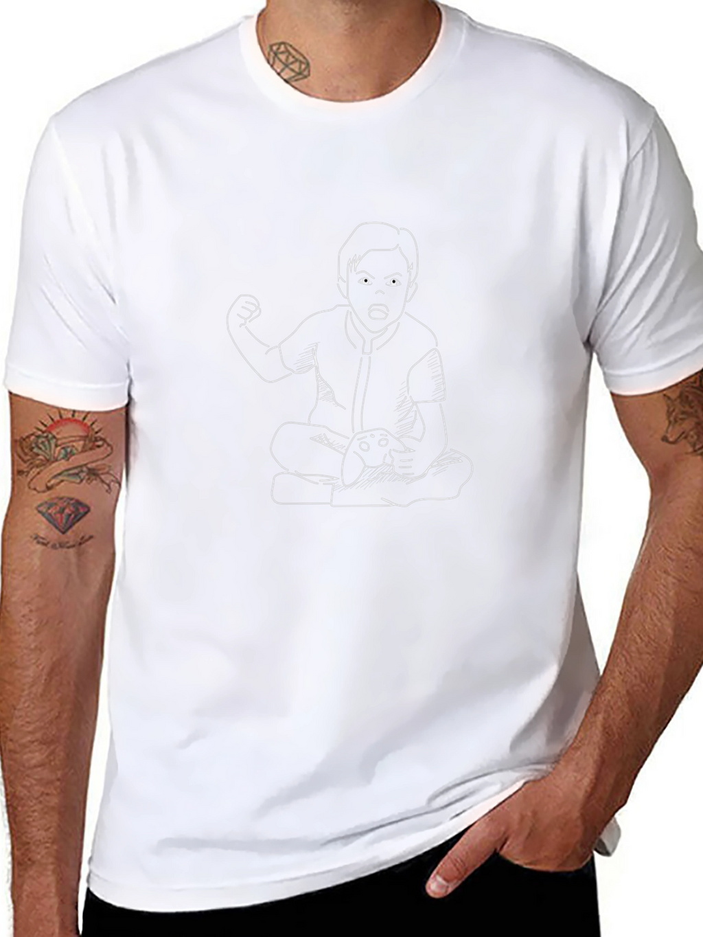 Gamer Kid Tee - Black Cotton Graphic T-Shirt