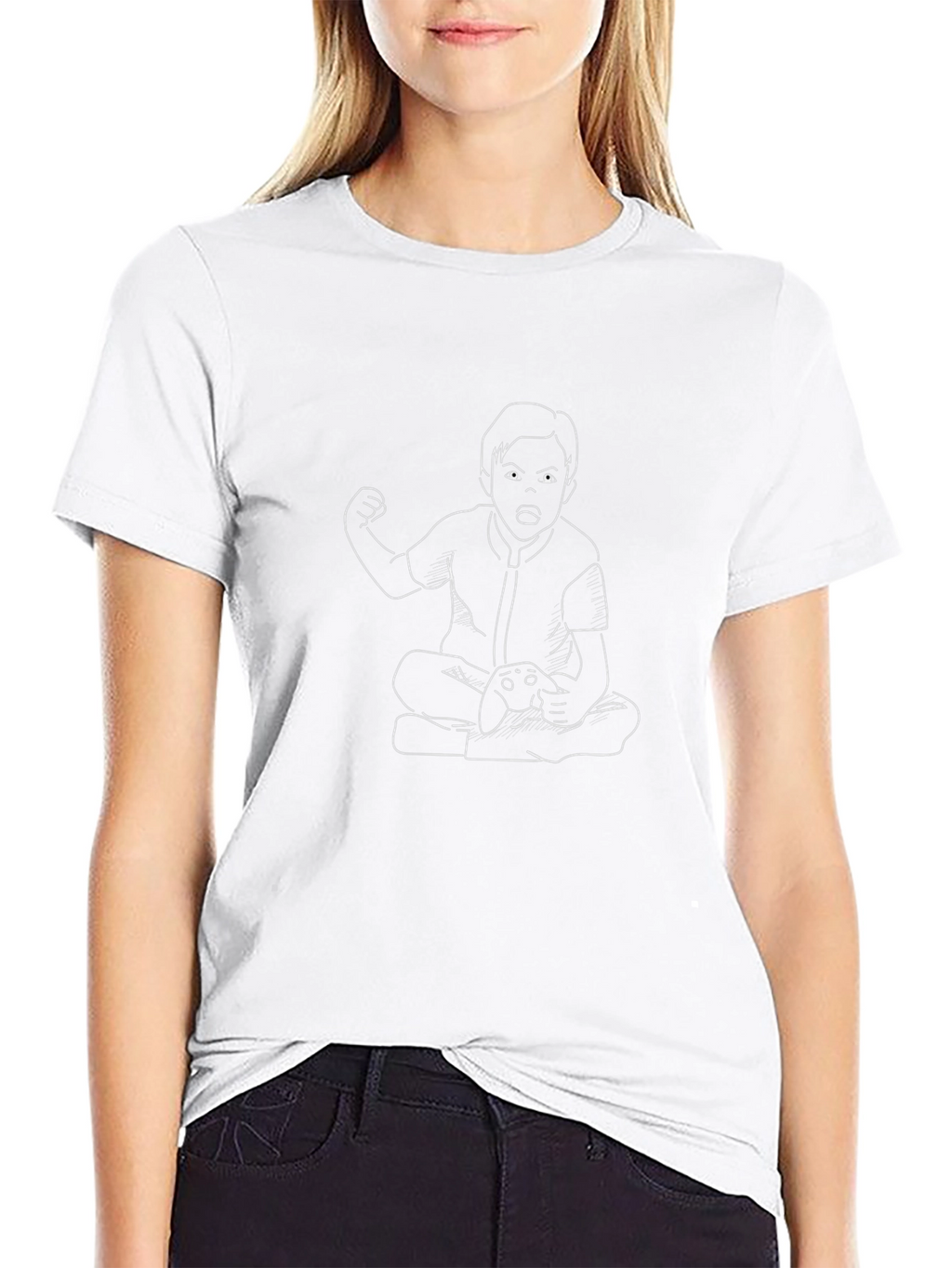 Gamer Kid Tee - Black Cotton Graphic T-Shirt