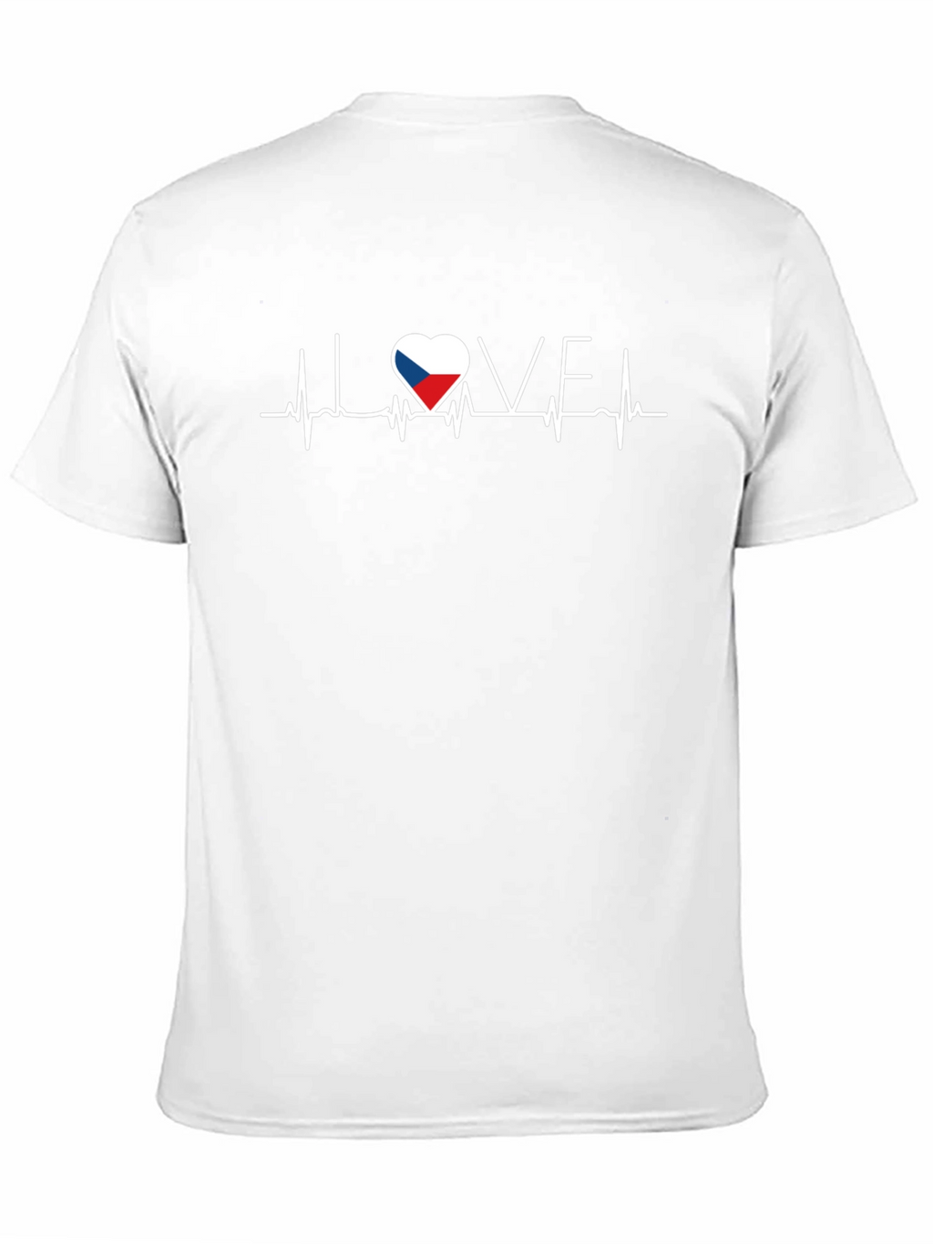 Czech Republic Flag Heartbeat T-Shirt - I Love CZ